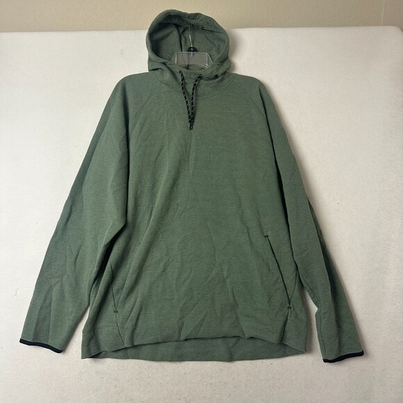 lot of 2 Old Navy Active Dynamic Fleece hoodie sz 2XL Slash Pockets  beige green - Picture 2 of 7